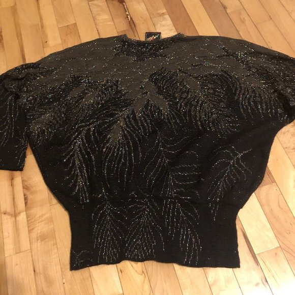 vintage 1990 MAG sweater large Isarel glitter Woman - Picture 6 of 8